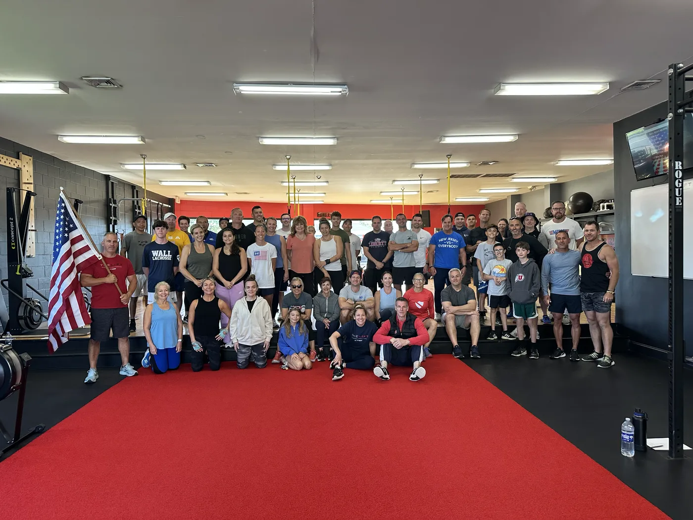 Large group strength training class at The Lift Gym in Point Pleasant Beach, NJ